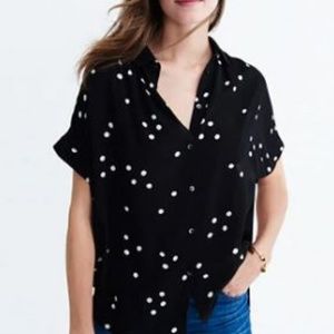 Central drapey shirt in dot toss